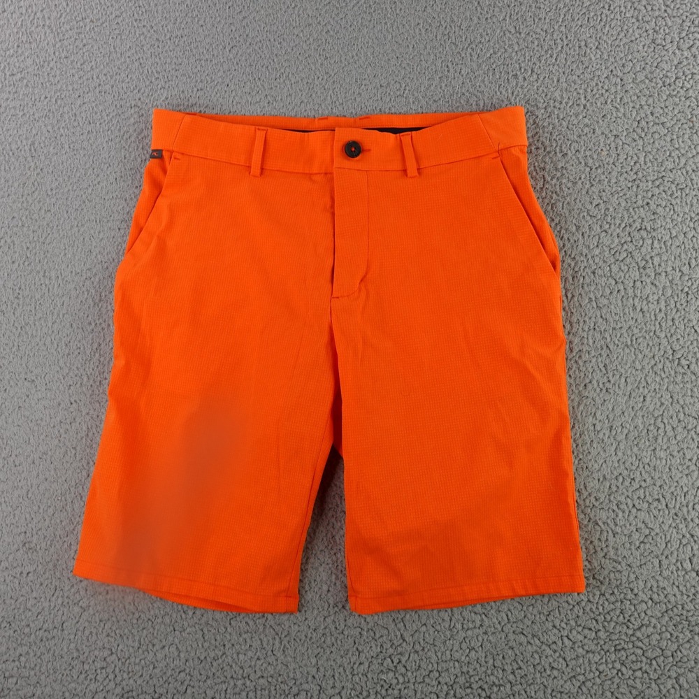 KJUS Golf Shorts Mens 32 Orange Trade Wind Tailored Fit Stretch MG20-L04